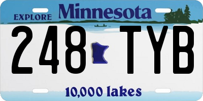MN license plate 248TYB