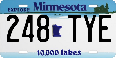 MN license plate 248TYE