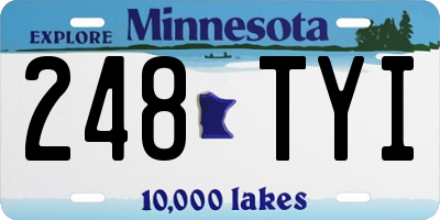 MN license plate 248TYI