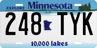 MN license plate 248TYK