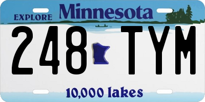 MN license plate 248TYM