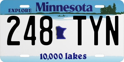 MN license plate 248TYN