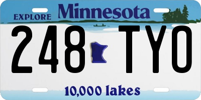MN license plate 248TYO