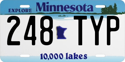 MN license plate 248TYP