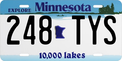 MN license plate 248TYS