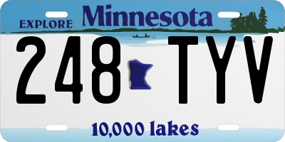 MN license plate 248TYV
