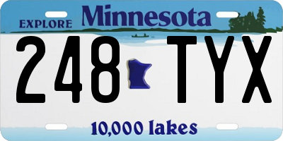 MN license plate 248TYX