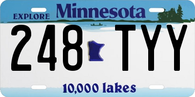 MN license plate 248TYY