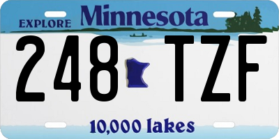 MN license plate 248TZF