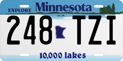MN license plate 248TZI