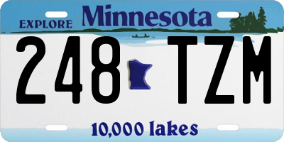 MN license plate 248TZM