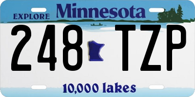 MN license plate 248TZP