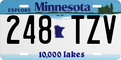 MN license plate 248TZV