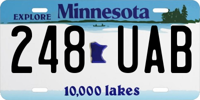 MN license plate 248UAB