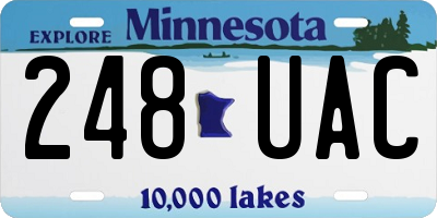MN license plate 248UAC