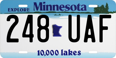 MN license plate 248UAF