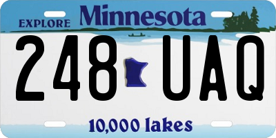 MN license plate 248UAQ