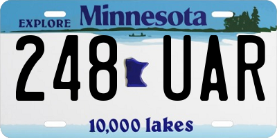 MN license plate 248UAR