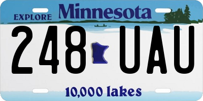 MN license plate 248UAU