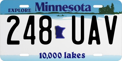 MN license plate 248UAV