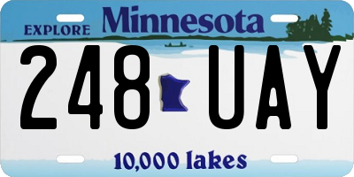 MN license plate 248UAY