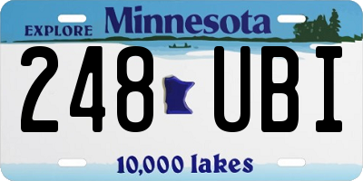 MN license plate 248UBI