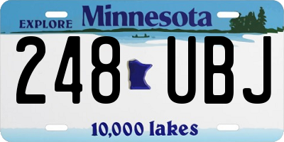 MN license plate 248UBJ