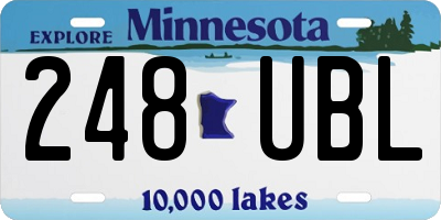 MN license plate 248UBL