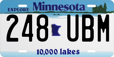 MN license plate 248UBM
