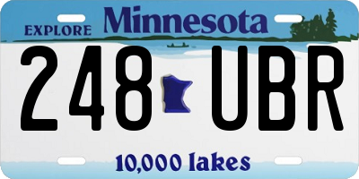 MN license plate 248UBR
