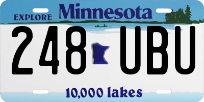 MN license plate 248UBU