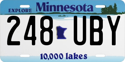MN license plate 248UBY