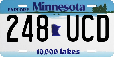 MN license plate 248UCD