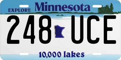 MN license plate 248UCE