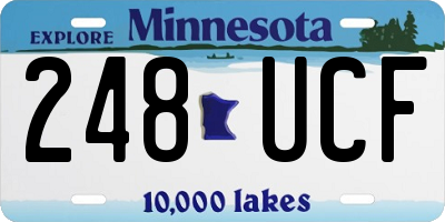 MN license plate 248UCF