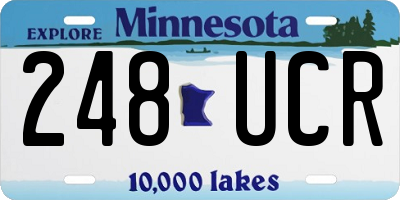 MN license plate 248UCR
