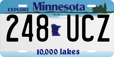 MN license plate 248UCZ