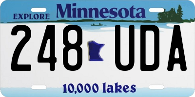 MN license plate 248UDA