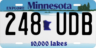 MN license plate 248UDB