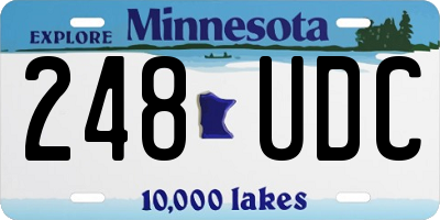 MN license plate 248UDC