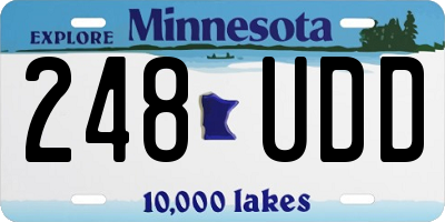 MN license plate 248UDD