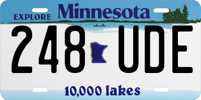 MN license plate 248UDE