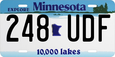 MN license plate 248UDF