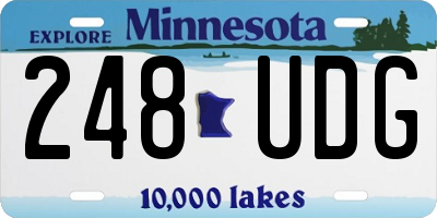 MN license plate 248UDG