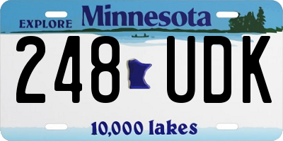 MN license plate 248UDK