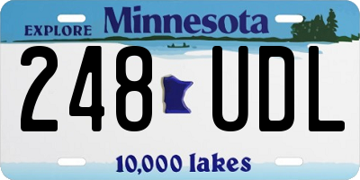 MN license plate 248UDL