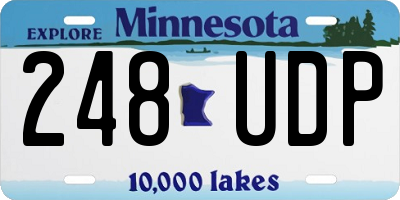 MN license plate 248UDP