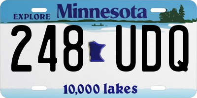 MN license plate 248UDQ