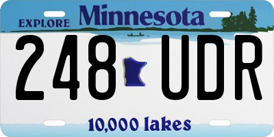 MN license plate 248UDR