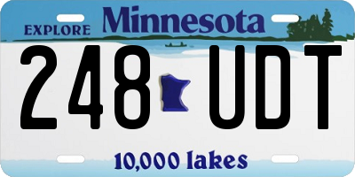 MN license plate 248UDT